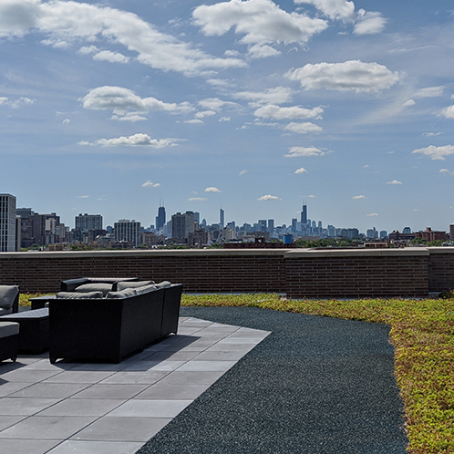 Eco friendly commercial roof on Chicago penthouse