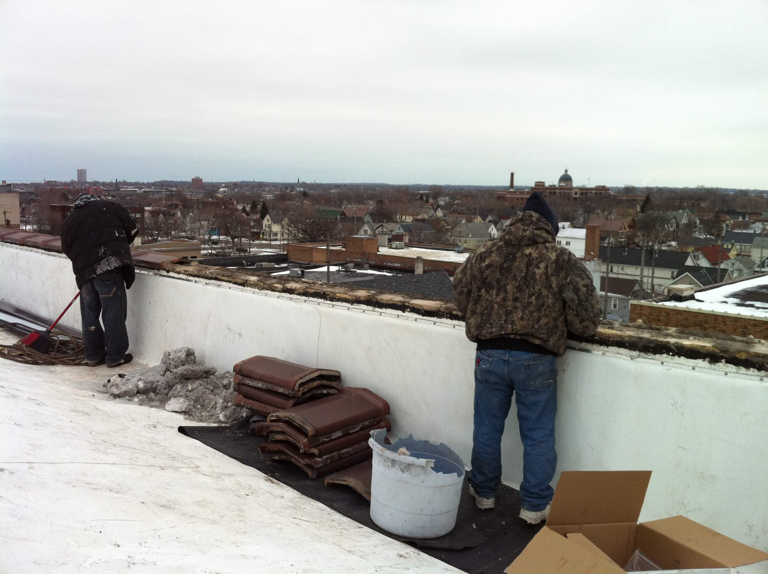 Modified bitumen roof repair services in Milwaukee