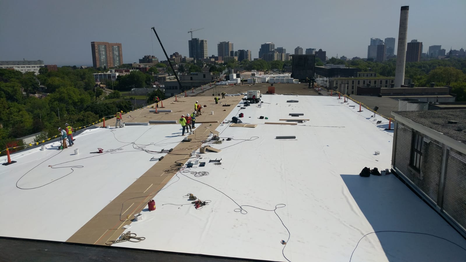 Milwaukee TPO roof installation