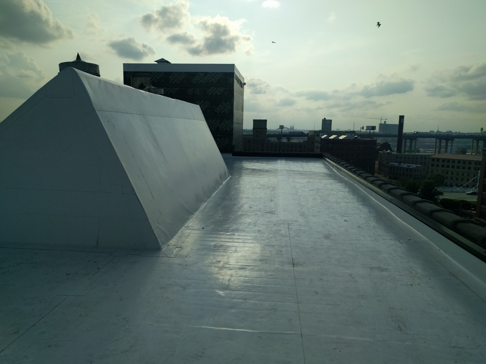 Commercial flat roof replacement in Milwaukee, WI