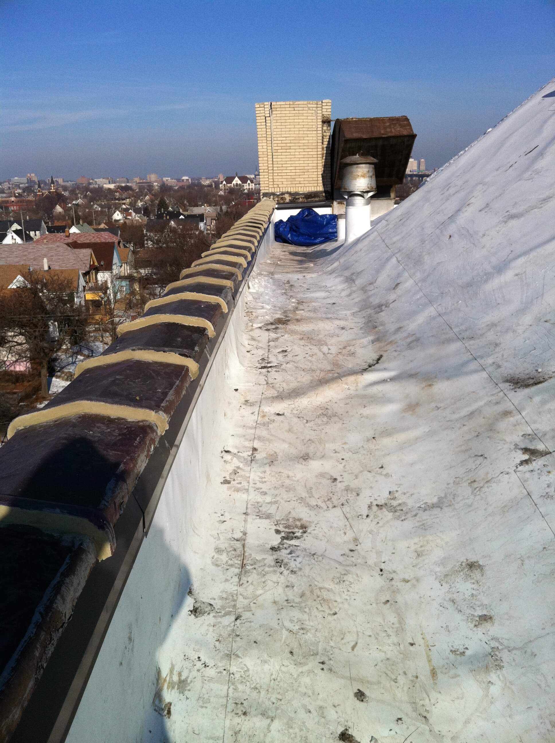 Sloped modified bitumen roofing systems in Milwaukee