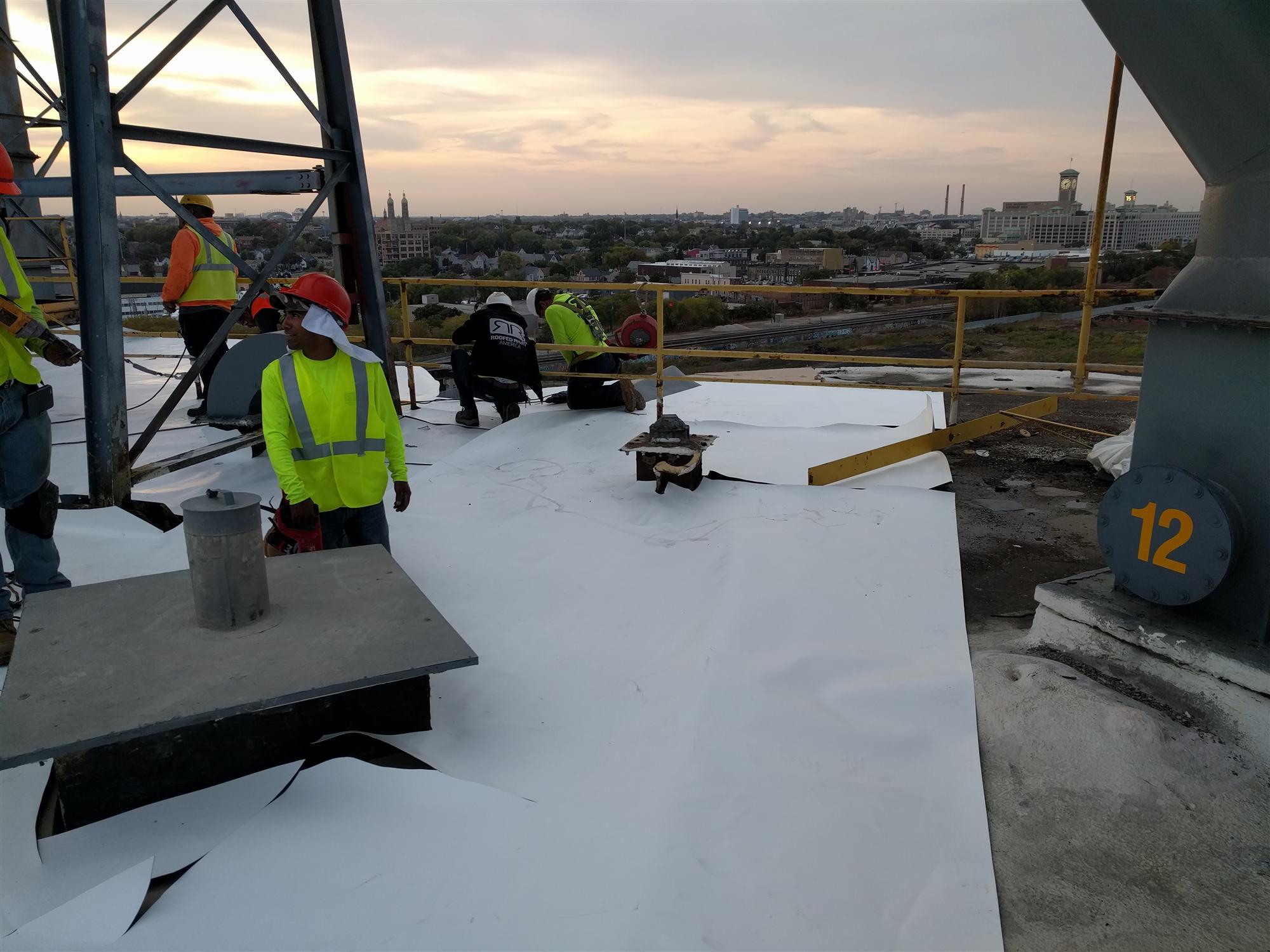 Commercial TPO roof replacement for Milwaukee church