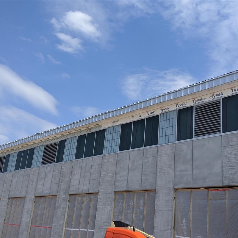 New metal roof install at Madison Fleet Fire Radio Facility