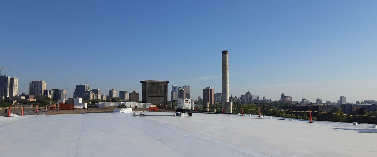 TPO roof replacement for business in Wisconsin
