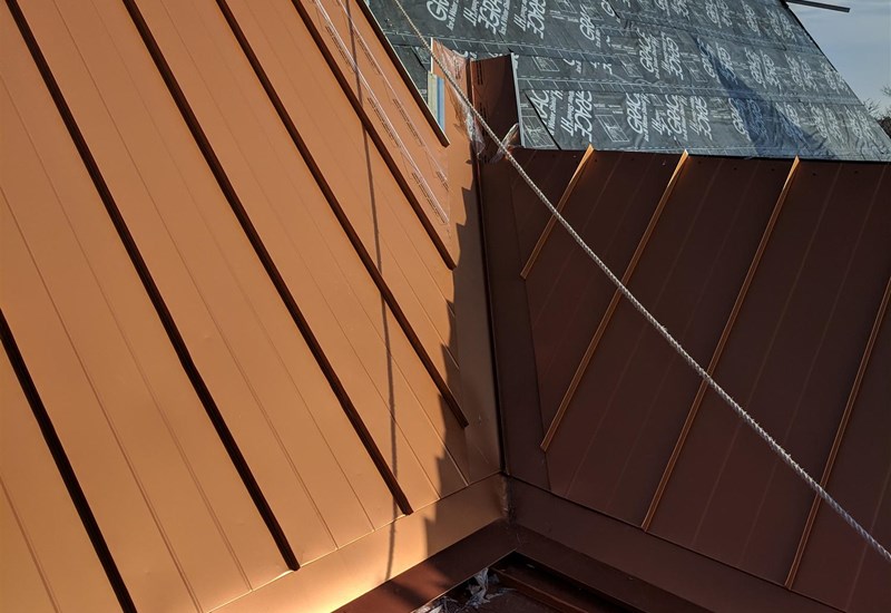 commercial metal roof installation