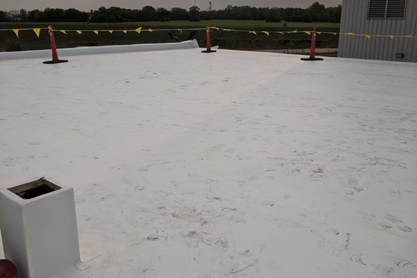 Durable TPO roofing system protecting Ozinga property