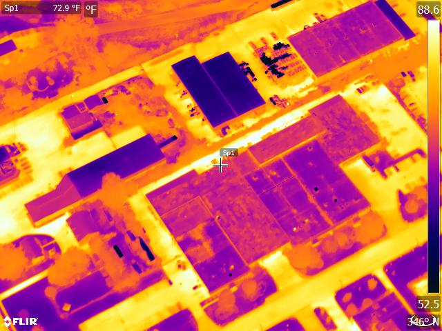 Infrared roof inspections for commercial metal roofing systems