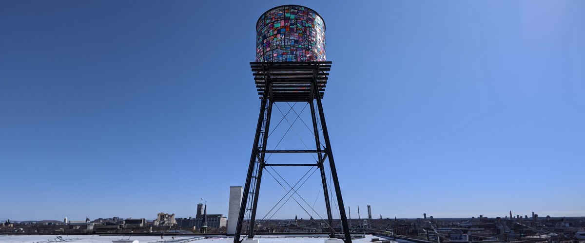 Coakley Brothers PVC Roof installation tower